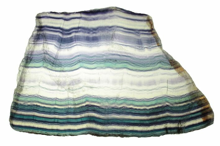 Colorful, Polished Rainbow Fluorite Slab #264657